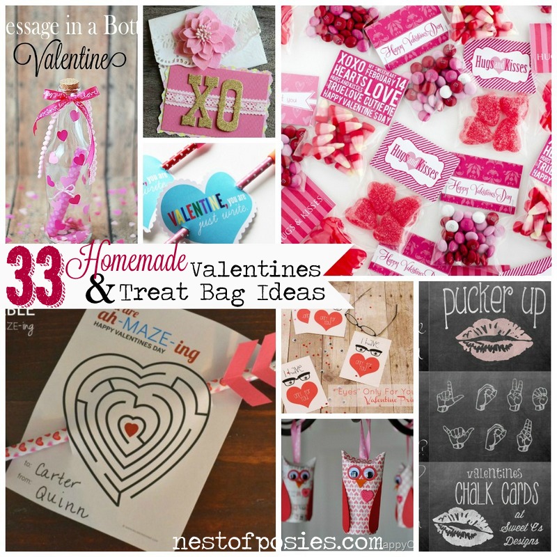33 Homemade Valentines & Treat Bag Ideas - Nest of Posies