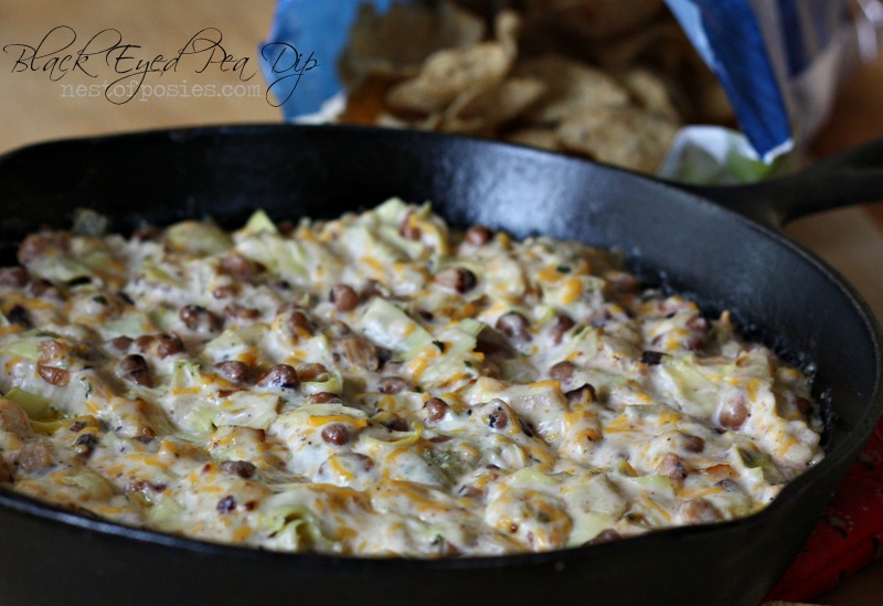 Good Luck Black Eyed Pea Dip via Nest of Posies