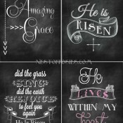 Easter Chalkboard Printables via Nest of Posies