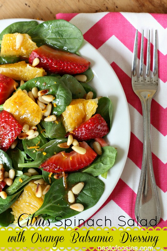 Citrus Spinach Salad with Orange Balsamic Dressing