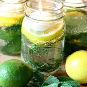 Summertime Floating Candles with Citronella Oil via Nest of Posies