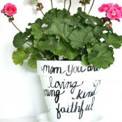 Make a personalized flower pot for Mom!  via Nest of Poises