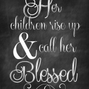 Proverbs 31  Mother's Day Chalkboard Printable via Nest of Posies