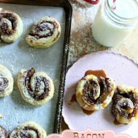 Nutella Bacon Puff Wheels with Caramel 2