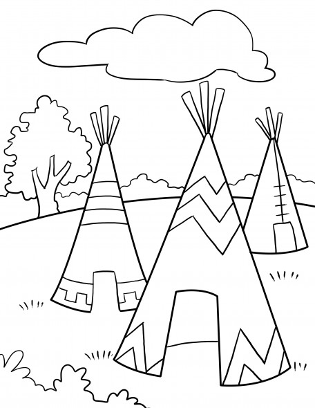 thanksgiving indian coloring pages printable - photo #15
