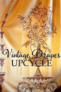 Vintage Drapes Upcycle and a Thrifty Valance Idea