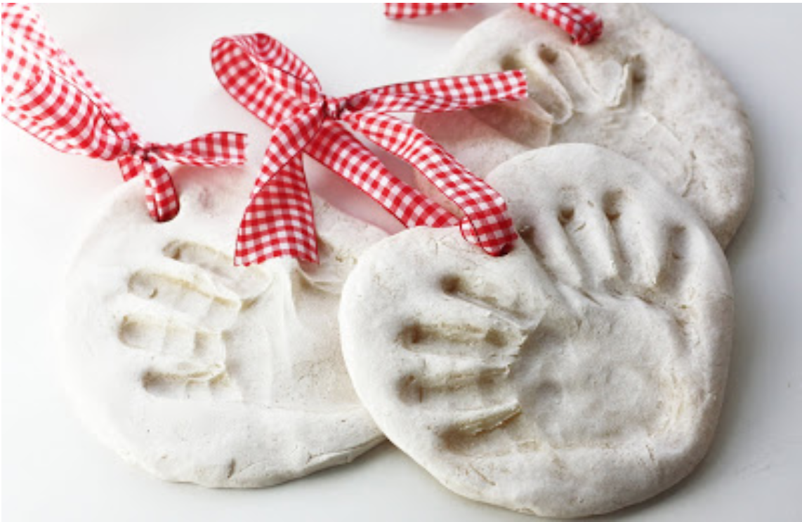 Salt Dough Handprint Ornaments