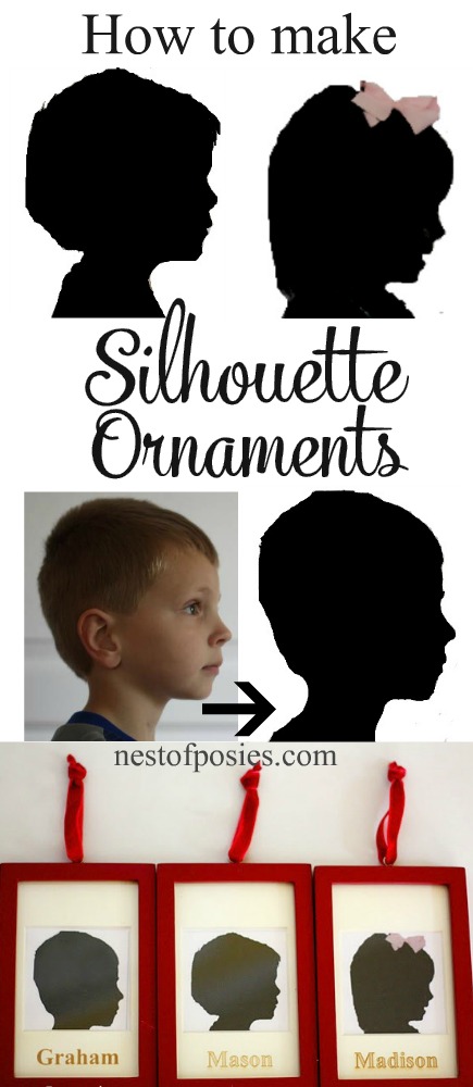 How to make silhouette ornaments - the easiest way ever!