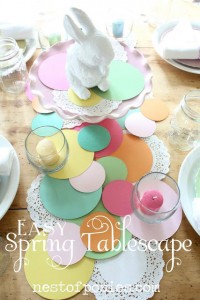 an easy Spring tablescape – with paper!