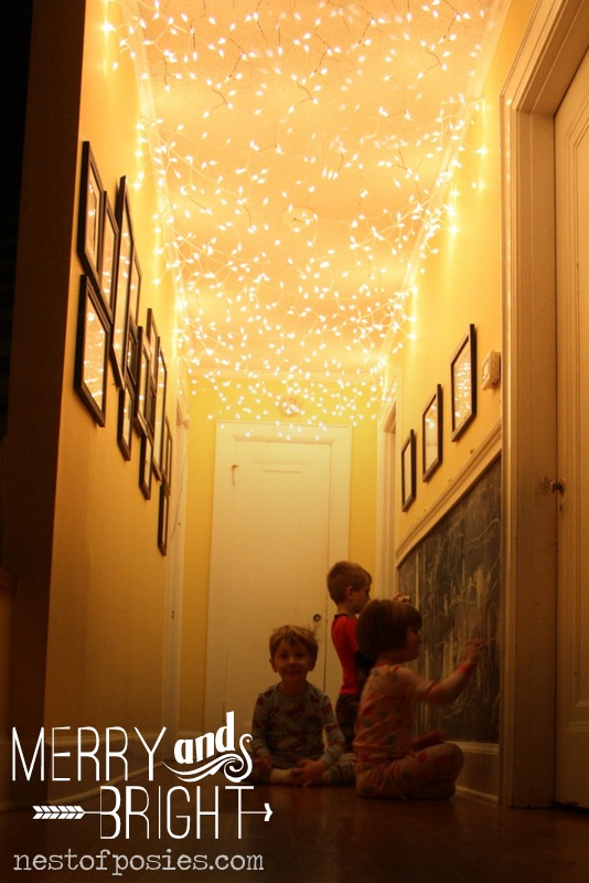 Best thing I did last Christmas! Add twinkle lights to your hallway