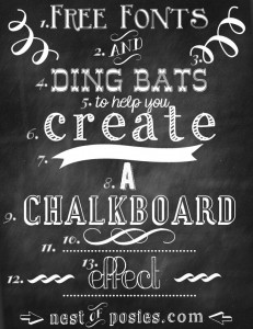 Free Chalkboard Fonts & Dingbats – Photoshop NOT required!