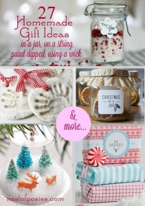 27 Homemade Gift Ideas in a jar, on a string, using a wick & more…