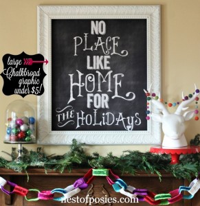 Turn a printable into a poster for under $5!  Plus my Christmas Mantel