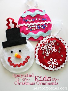 Crafting with Kids:  Make Upcycled Christmas Ornaments