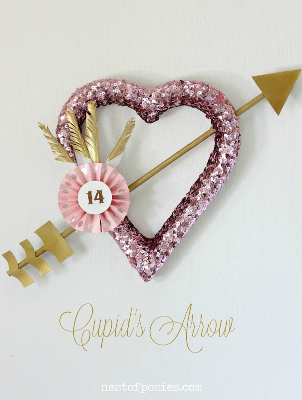 Cupid's Arrow Wreath via Nest of Posies