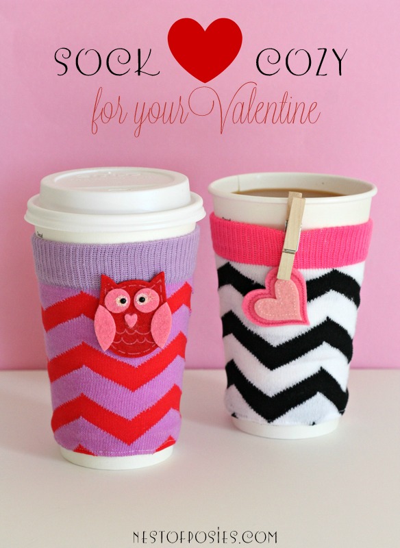 Make a SOCK cozy for your #Valentine via Nest of Posies