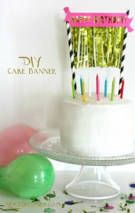 Birthday Cake Banner with Fringe & a free Silhouette download