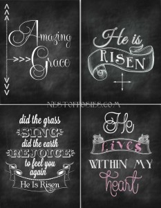 Easter Chalkboard Printables