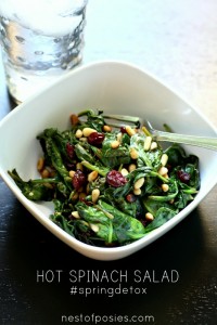 Hot Spinach Salad #springdetox