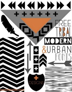 FREE Tribal, Modern & Urban Fonts + Digital Designs