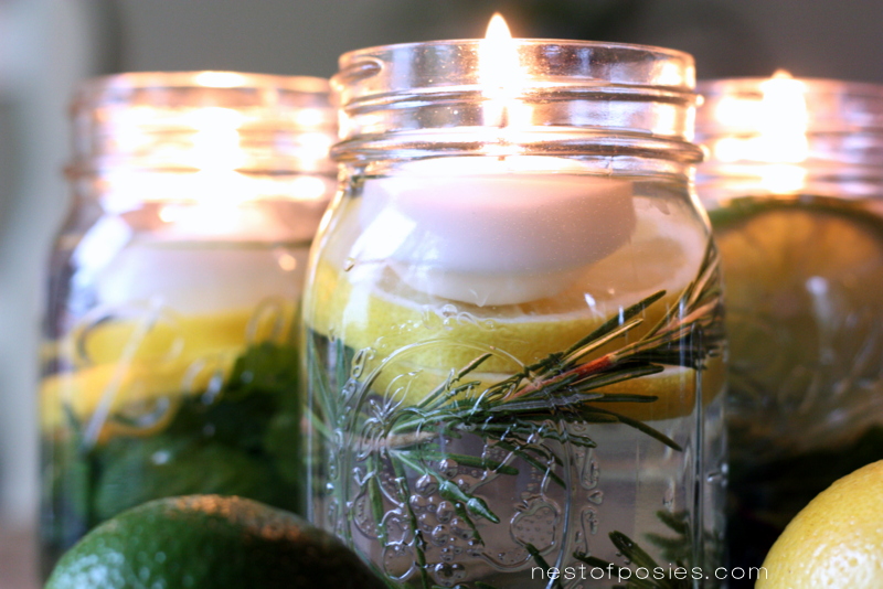 Summertime Floating Candles in a Jar