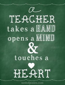 For the love of teachers:  Green Chalkboard Printable