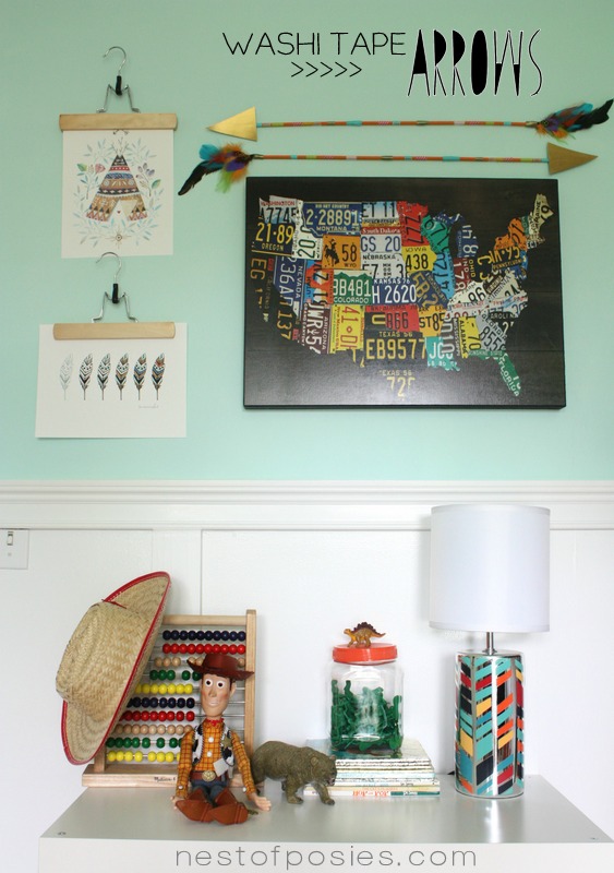 Washi Tape Arrows & the boys {shared} bedroom makeover part 1 - Nest of  Posies