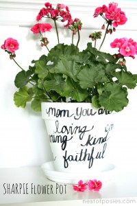 Make a Sharpie Flower Pot for Mom!  quick, easy & beautiful!