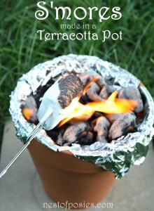 S’mores in a terracotta pot!!!