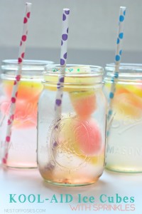 Kool-Aid Ice Cubes with Sprinkles