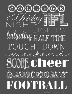 Gameday Football Printable