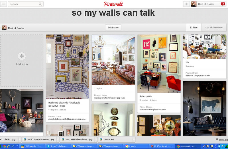 So My Walls Can Talk Pinterest Board via Nest of Posies