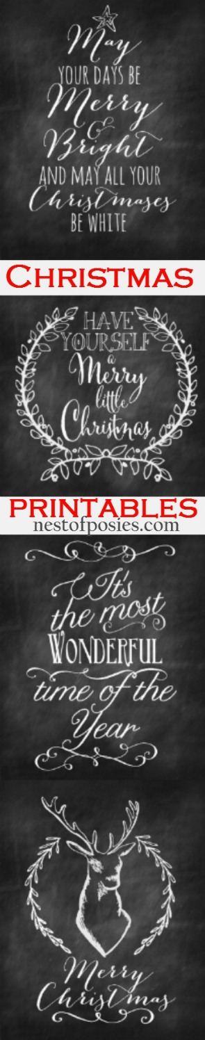 2013 Chalkboard Christmas Printables - Nest of Posies