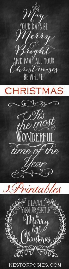 Christmas Chalkboard Printables