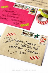Addressing Christmas Envelopes