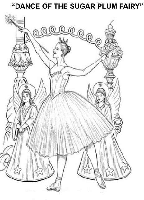 sugar plum fairies from the nutcracker coloring page  nest