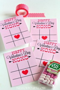 XOXO Tic Tac Toe Valentine Cards