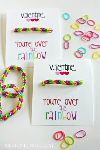 You’re over the Rainbow Loom Bracelet Valentine