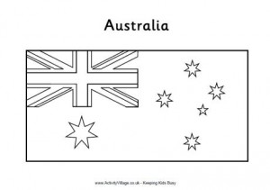 Australia Flag Coloring Page - Nest of Posies