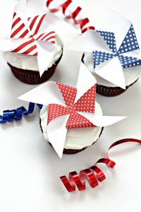 Printable Pinwheel Cupcake Toppers & blog hop