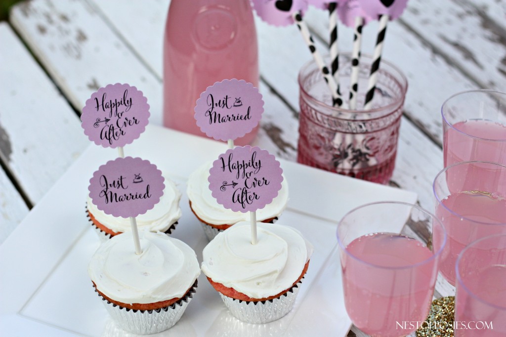 Printable Wedding Cupcake Toppers