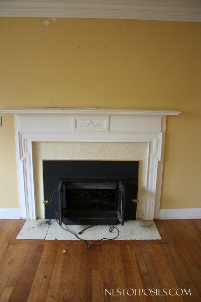 fireplace in living room