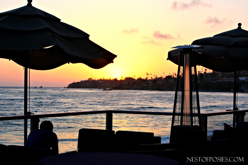 Pacific Edge Hotel Bungalow Deck at Sunset