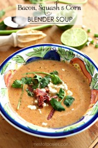 Bacon, Squash and Corn Blender Soup