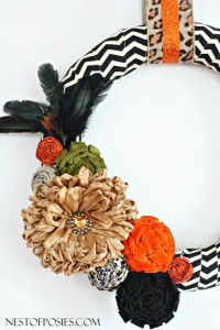 Chevron and Posie Fall Wreath + a Blog Hop