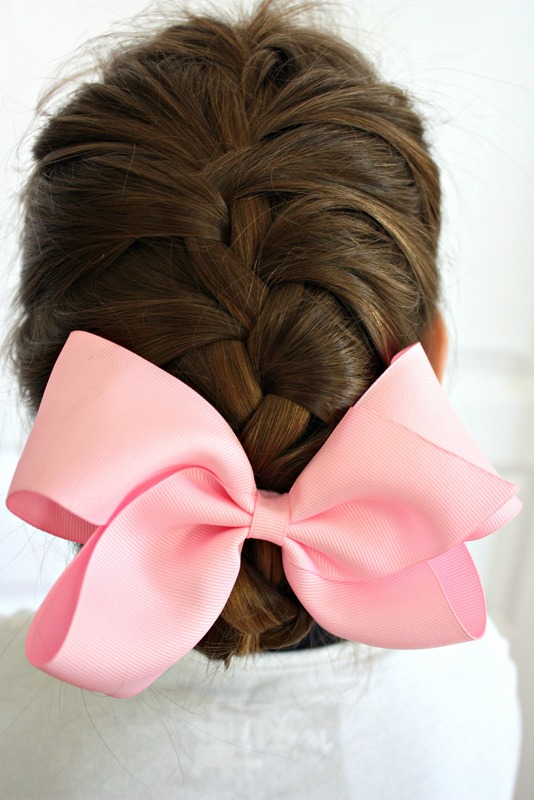 French Braid in a bun Back to School Hairstyle ideas for Girls