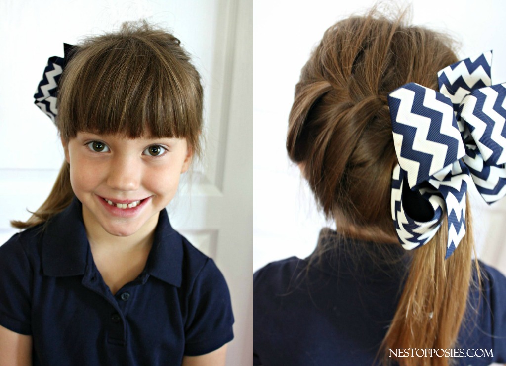 Girls Hairstyle Ideas for Back to School. French Braid on the side