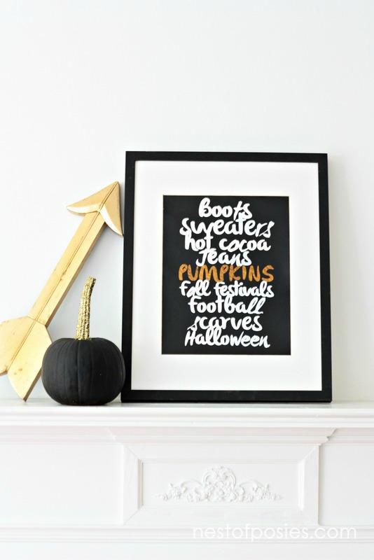 All my Fall Favorites in one FREE printable. 8x10 or 11x14 both free download in both sizes