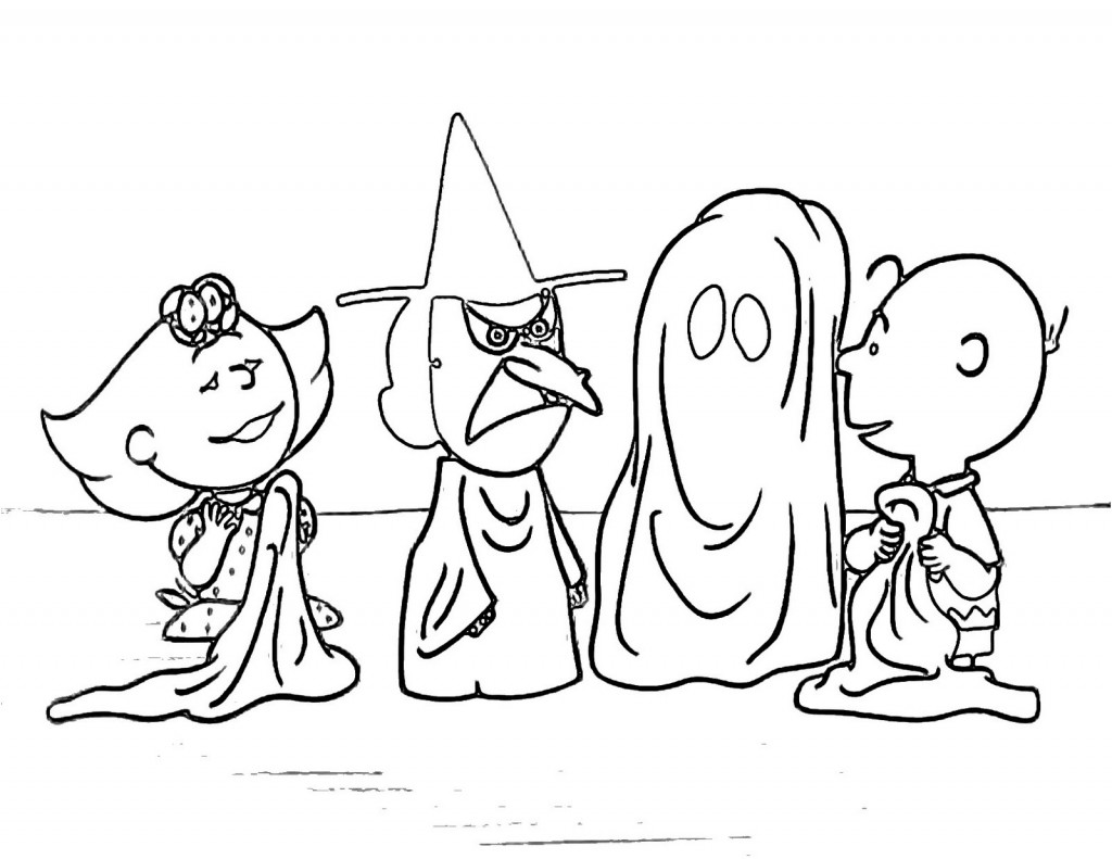 Charlie Brown Halloween Coloring Page