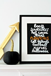 Favorite Fall Things Printable